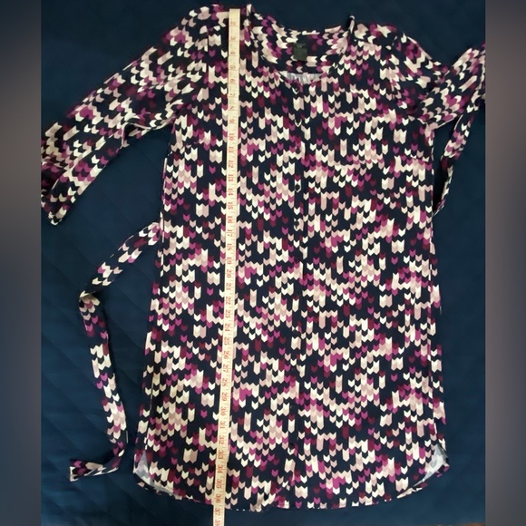 Ann Taylor Factory MP Navy Multi Print Shirt Dress - Picture 7 of 10